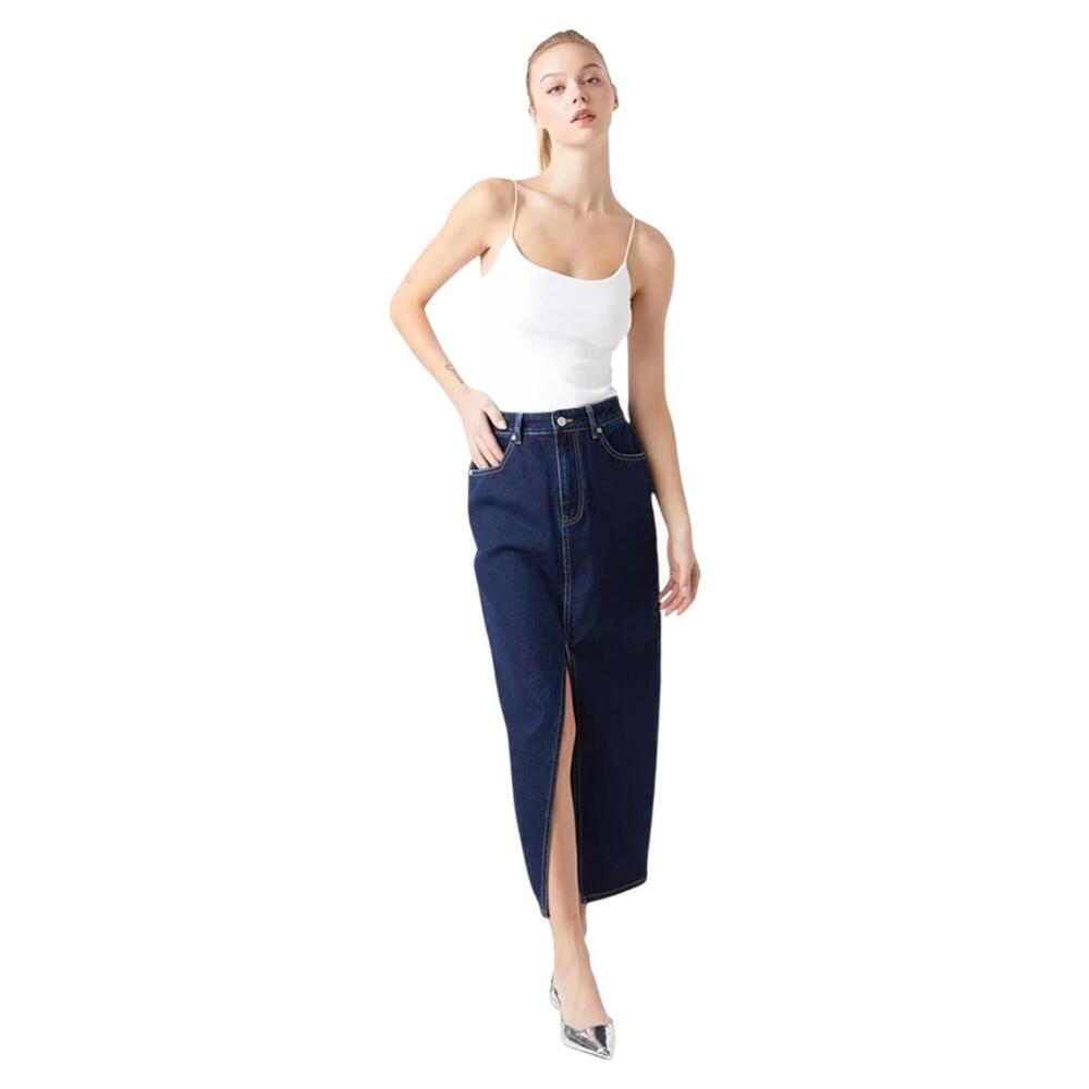NWT Grey Lab Denim Maxi Skirt Size Medium